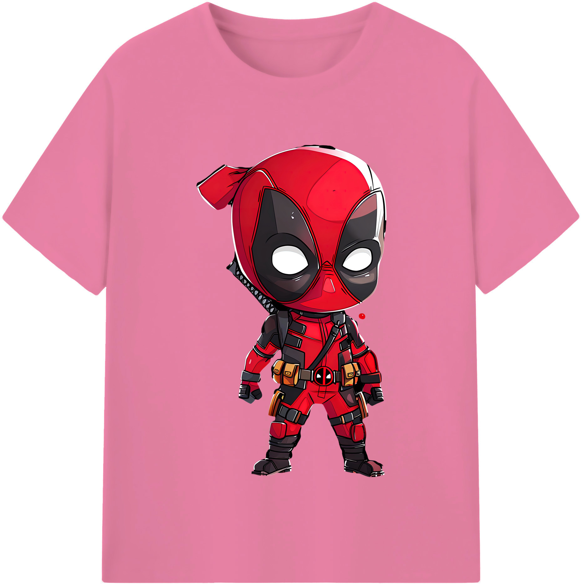 （画像用） Deadpool デッドプール 綿100％半袖Tシャツ（フロントプリント）